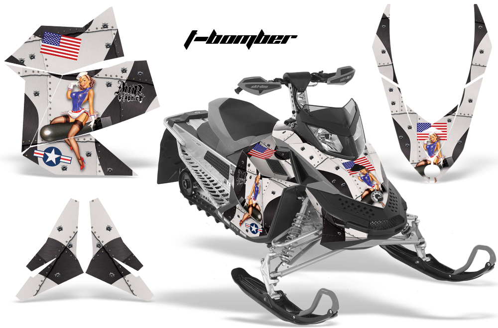 Skidoo REV XP Graphics Kit BLACK Tbomber